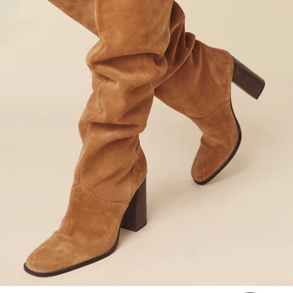 SPELL Cha Cha Tan Suede Slouch Boots NEW